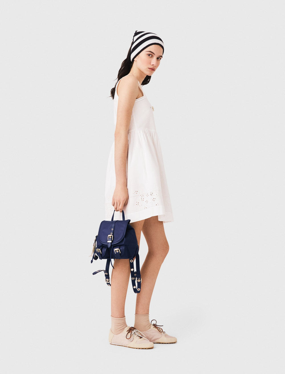 Maje Discount / Short dress with lace trim