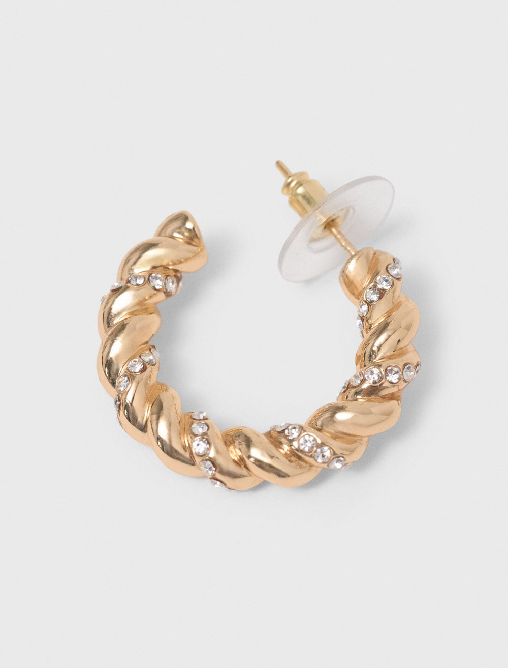 Maje Online / Twisted rhinestone hoop earrings