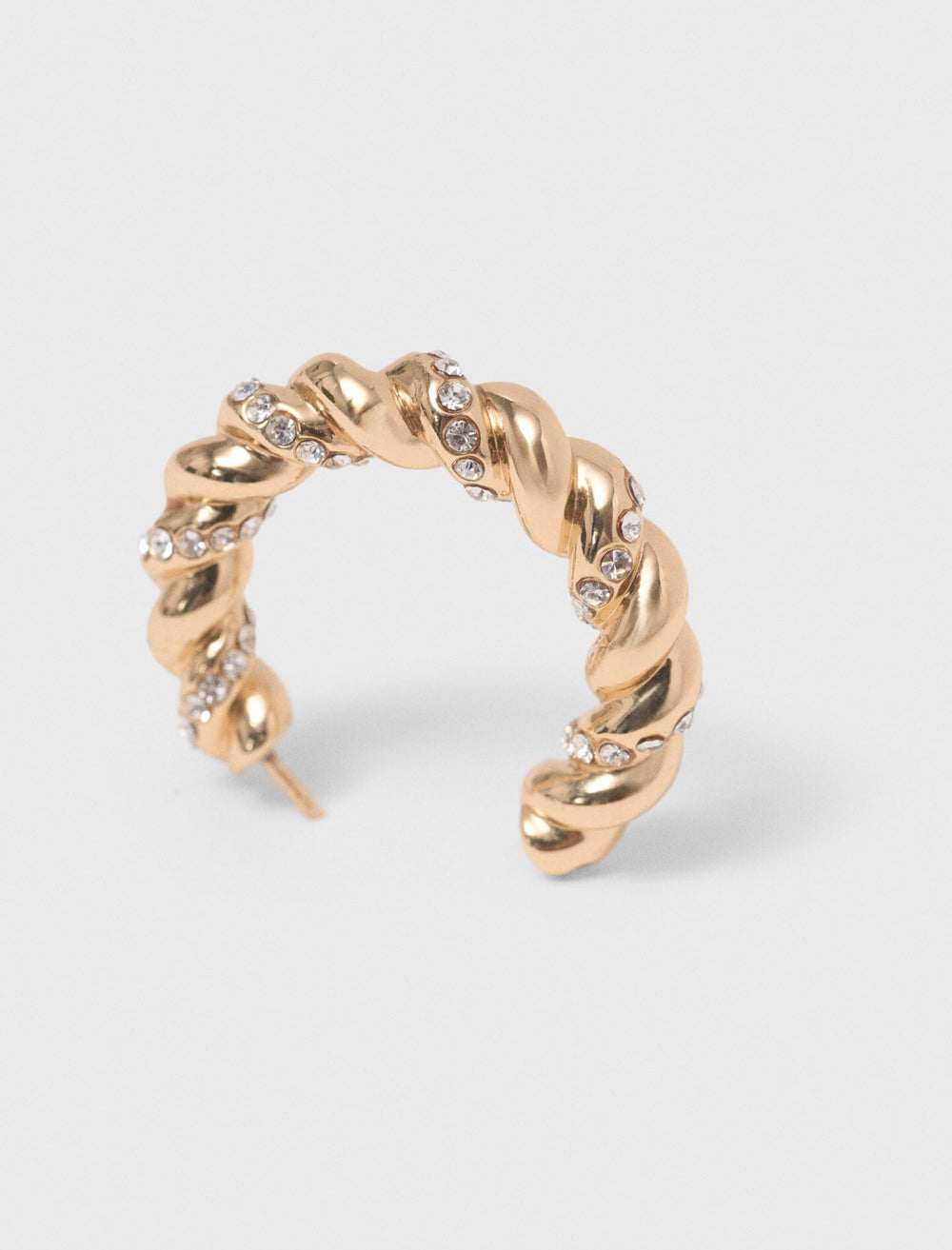 Maje Online / Twisted rhinestone hoop earrings