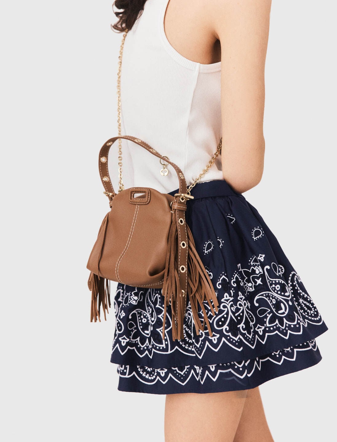 Maje Outlet / Miss M micro stitched leather bag