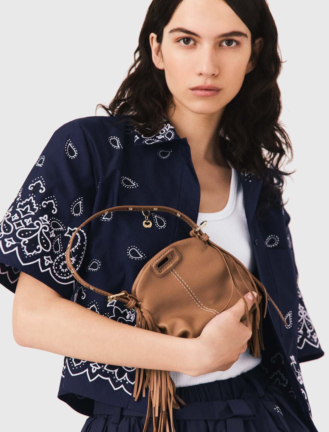 Maje Outlet / Miss M micro stitched leather bag