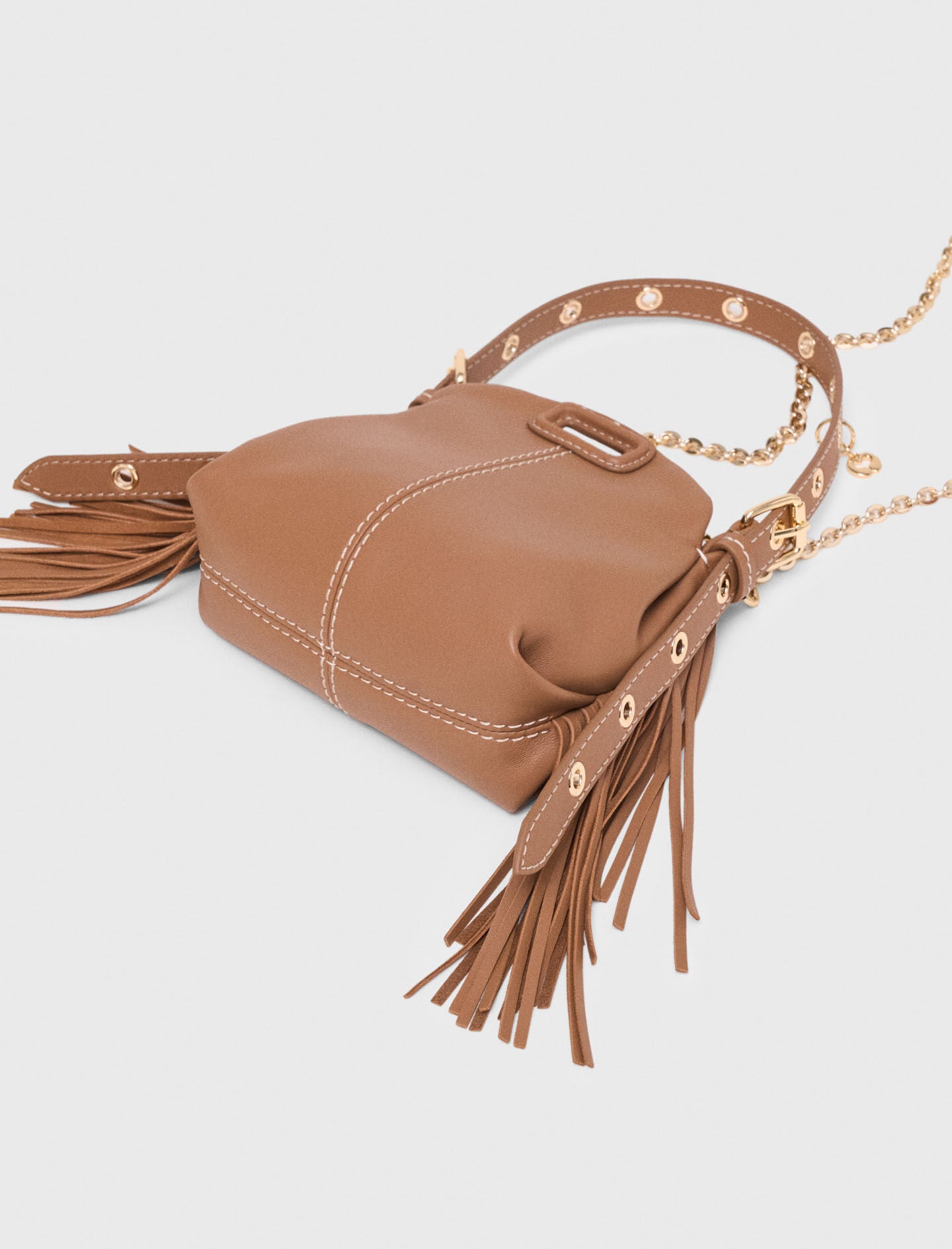 Maje Outlet / Miss M micro stitched leather bag