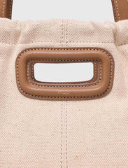 Maje New / Milpli canvas and leather tote bag