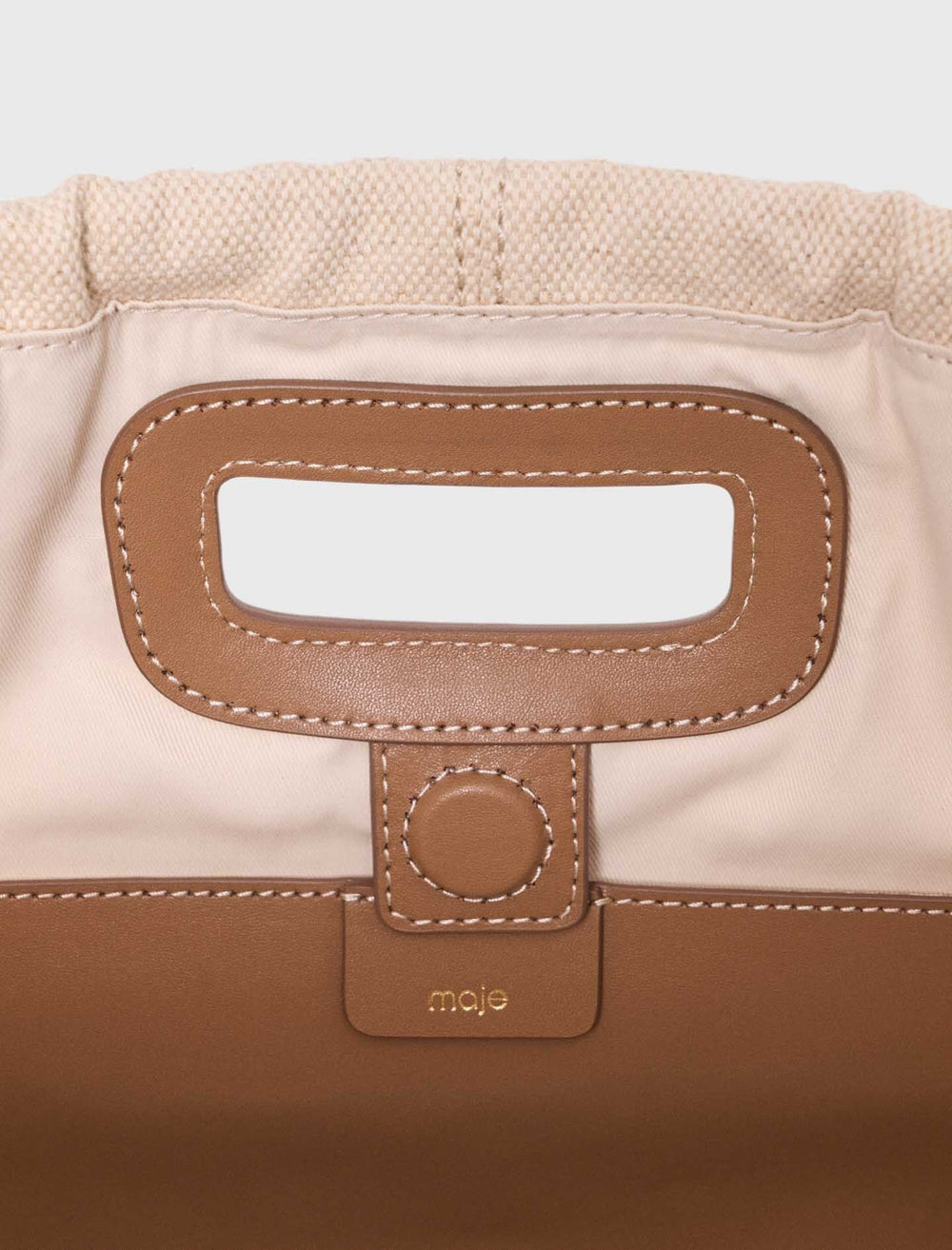 Maje New / Milpli canvas and leather tote bag