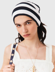 Maje Discount / Striped knit triangle