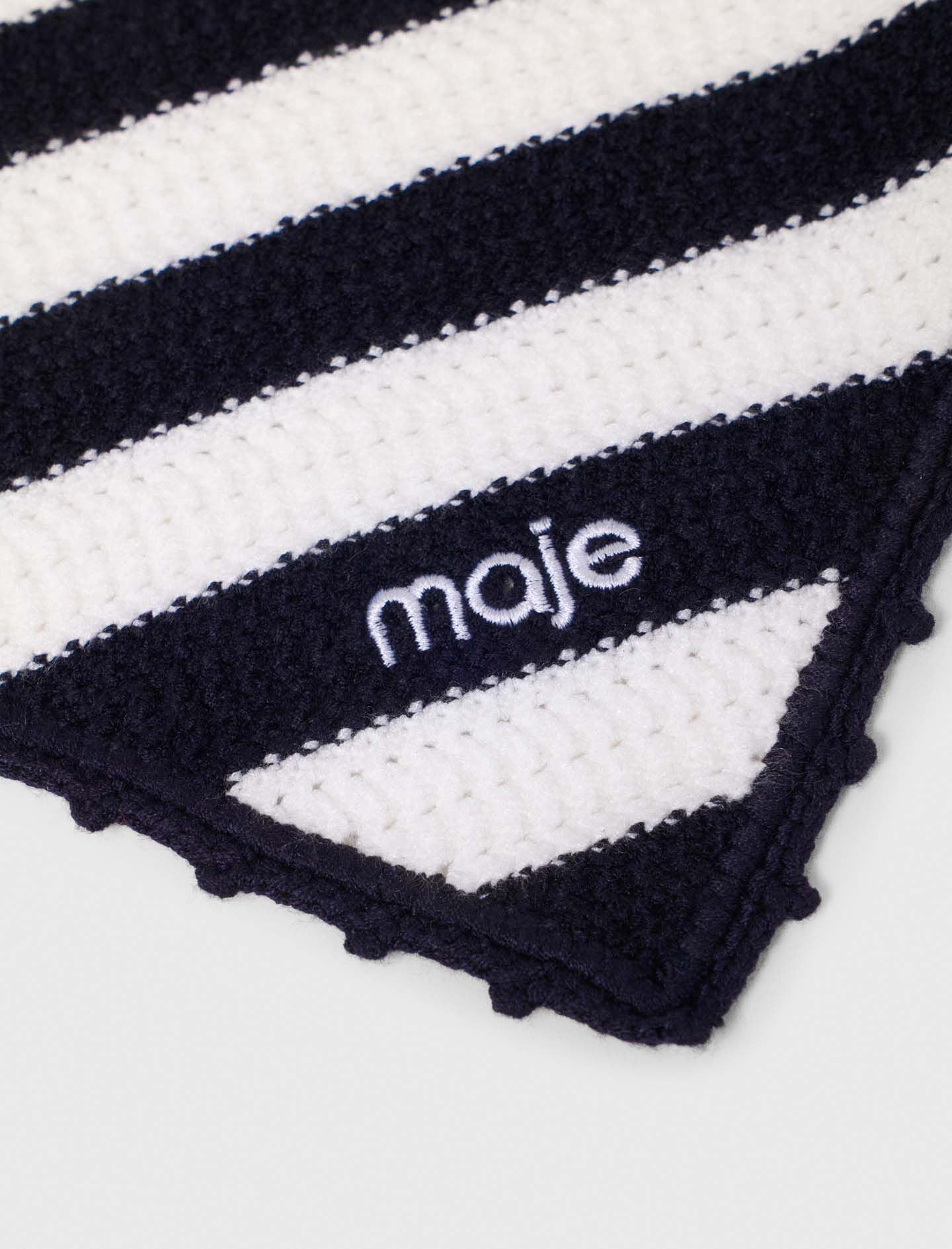 Maje Discount / Striped knit triangle