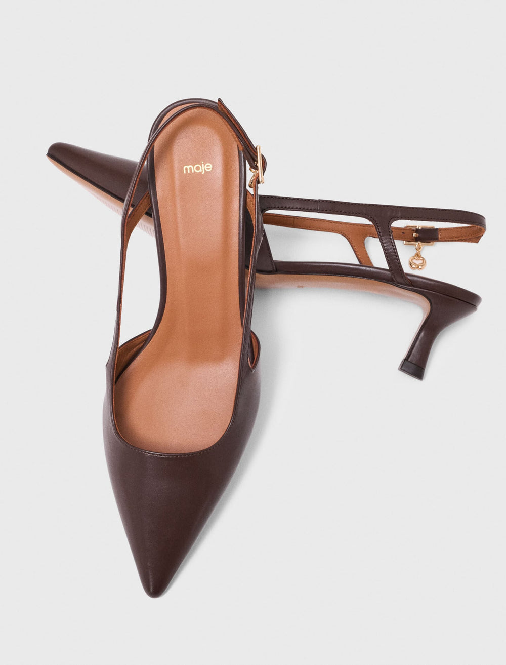 Maje Shop / Leather slingbacks
