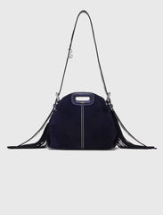 Maje Sale / Topstitched suede mini Miss M bag