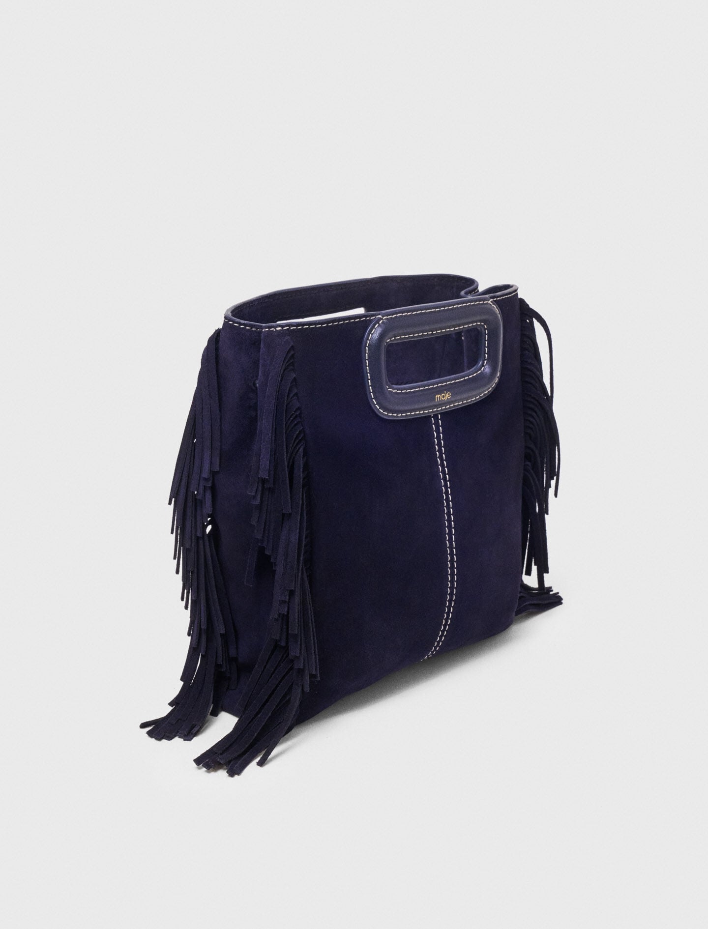 Maje On Sale / Topstitched suede M bag