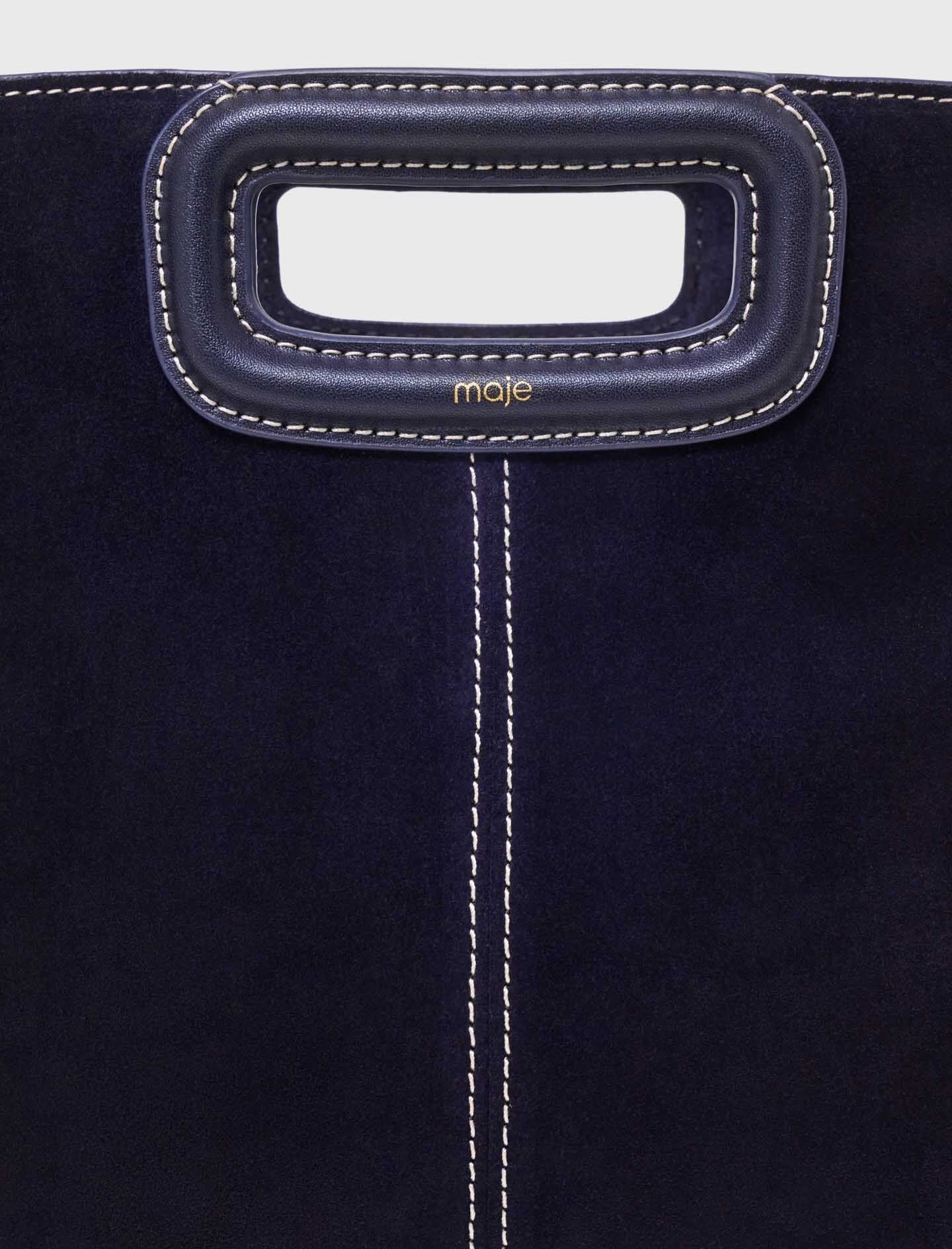 Maje On Sale / Topstitched suede M bag