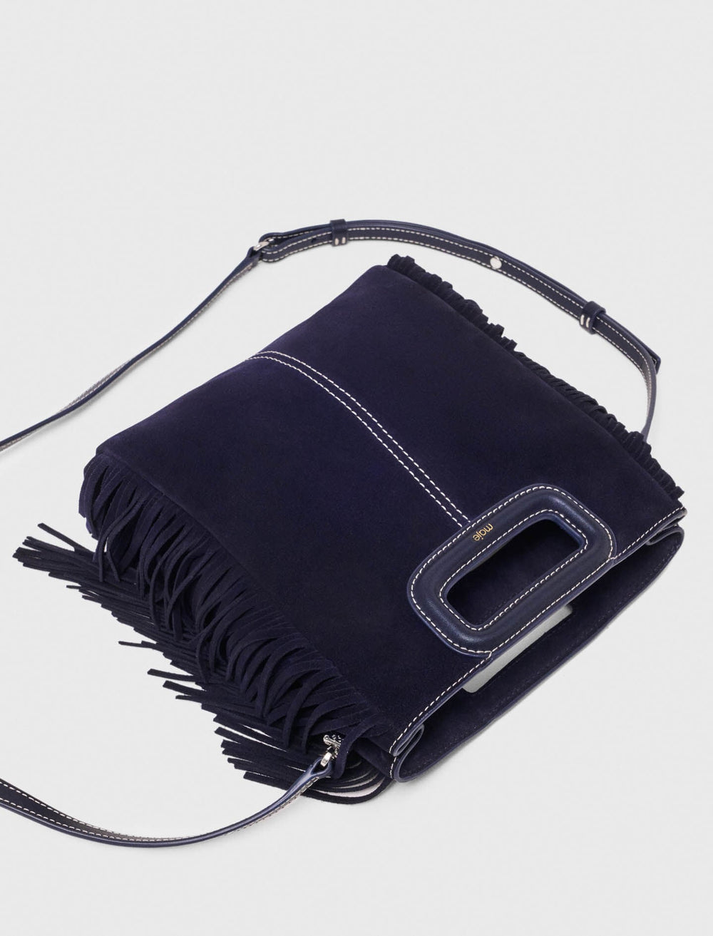 Maje On Sale / Topstitched suede M bag