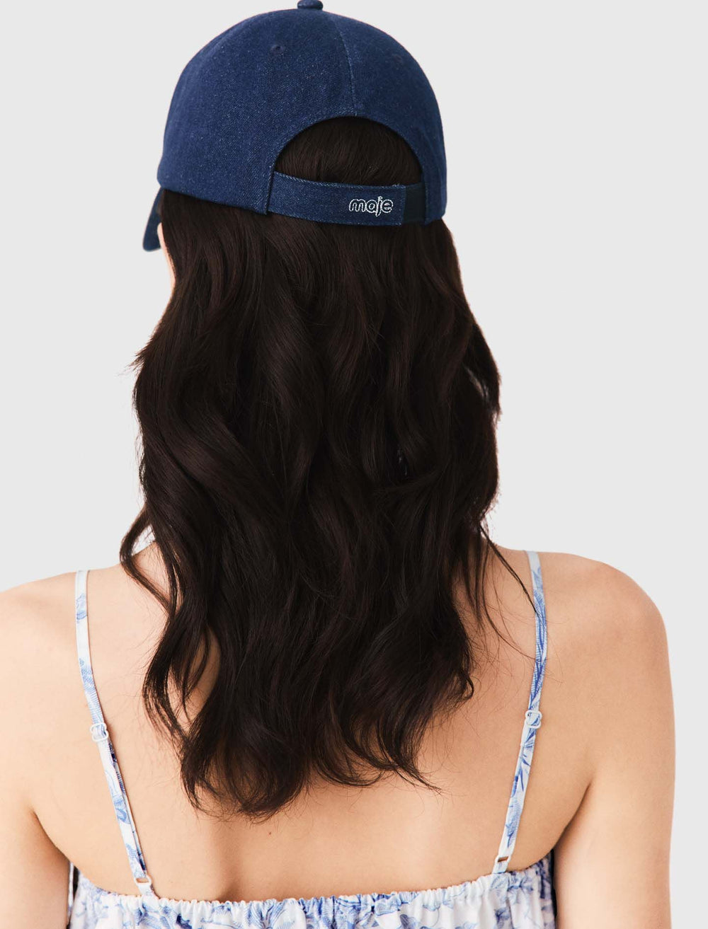 Maje Outlet / Raw denim cap with logo