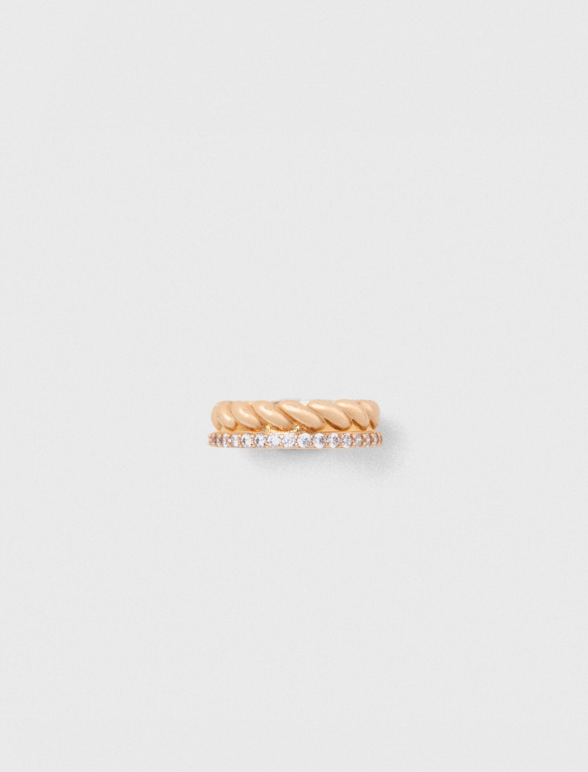 Maje New / Twisted gold rhinestone ring