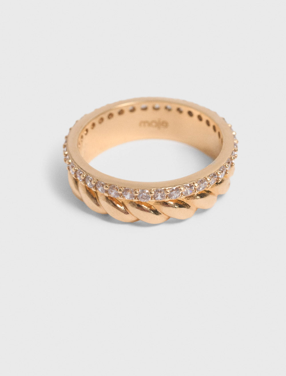 Maje New / Twisted gold rhinestone ring