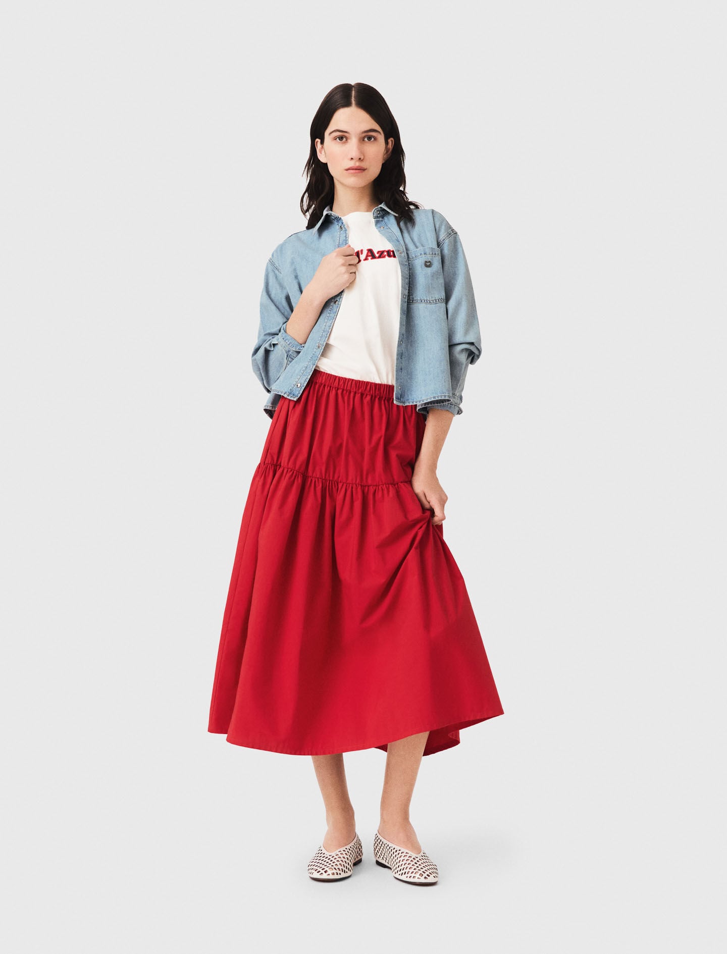 Maje Sale / Long gathered skirt