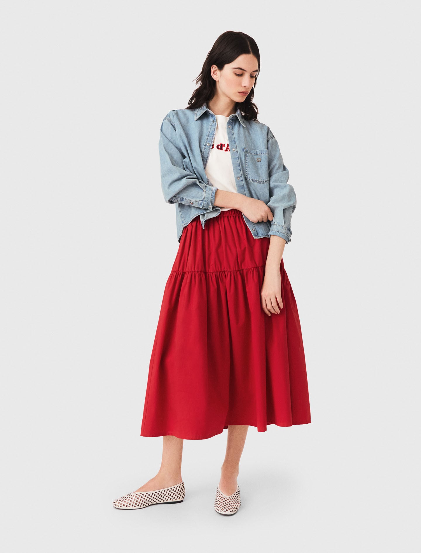 Maje Sale / Long gathered skirt