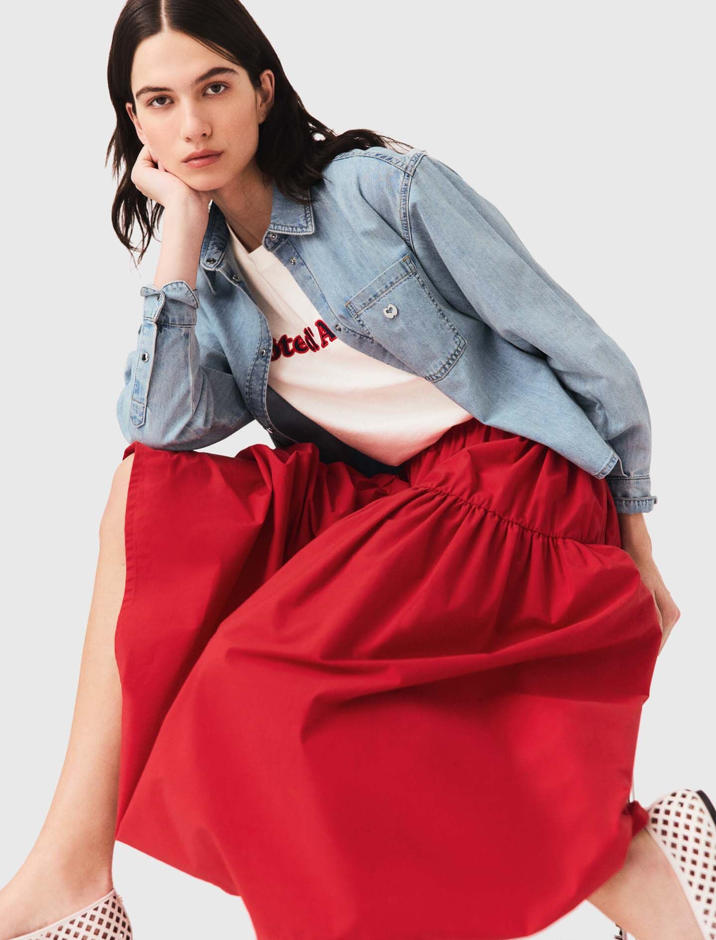 Maje Sale / Long gathered skirt