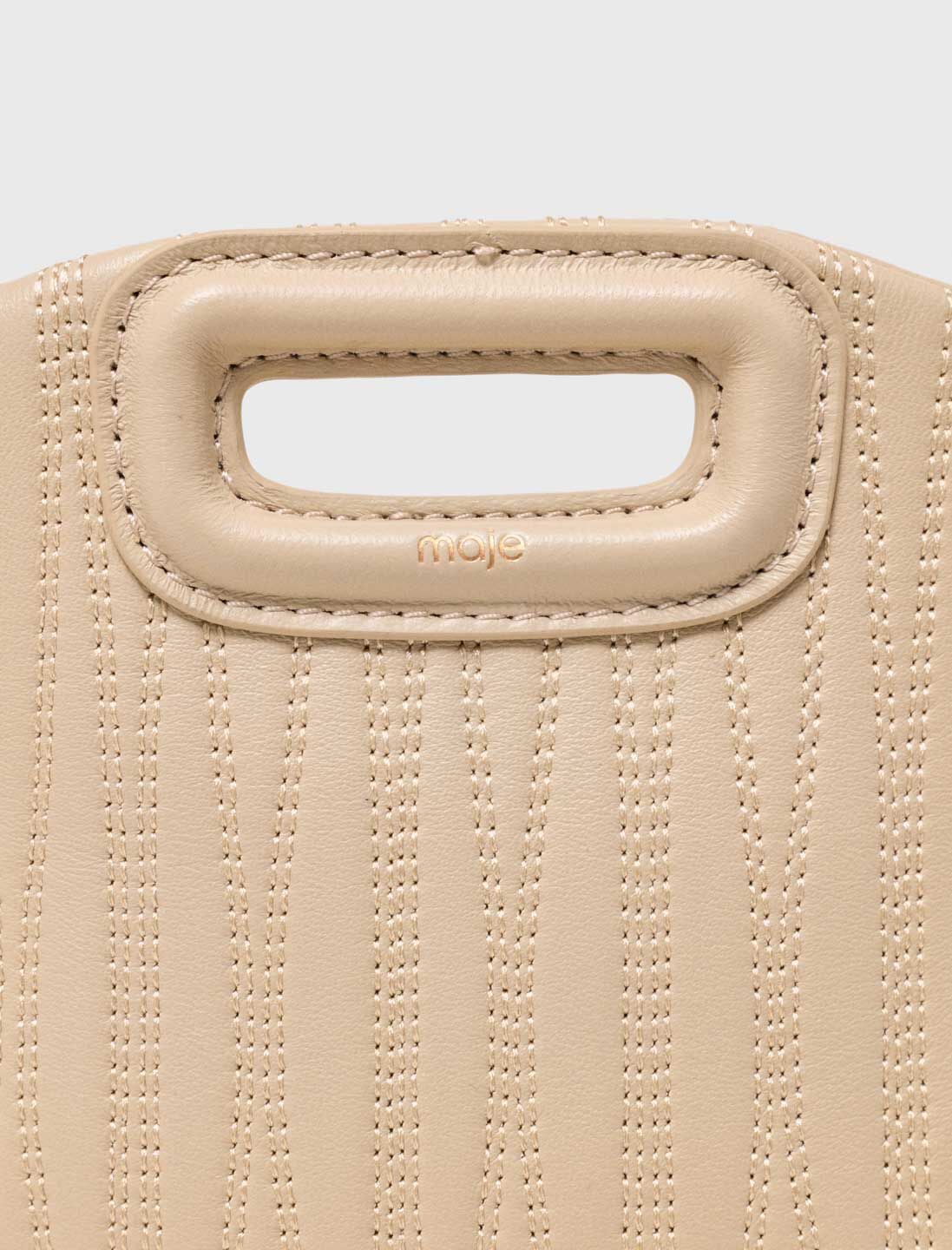 Maje On Sale / Stitched leather mini Miss M bag