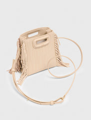 Maje Outlet / Topstitched leather mini M bag