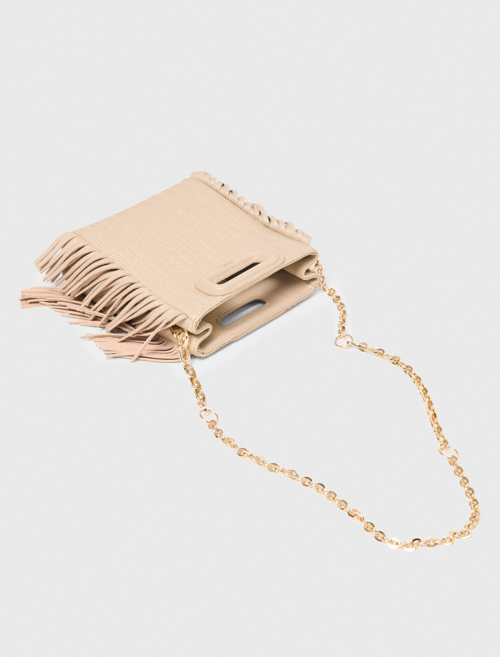 Maje Outlet / Topstitched leather mini M bag