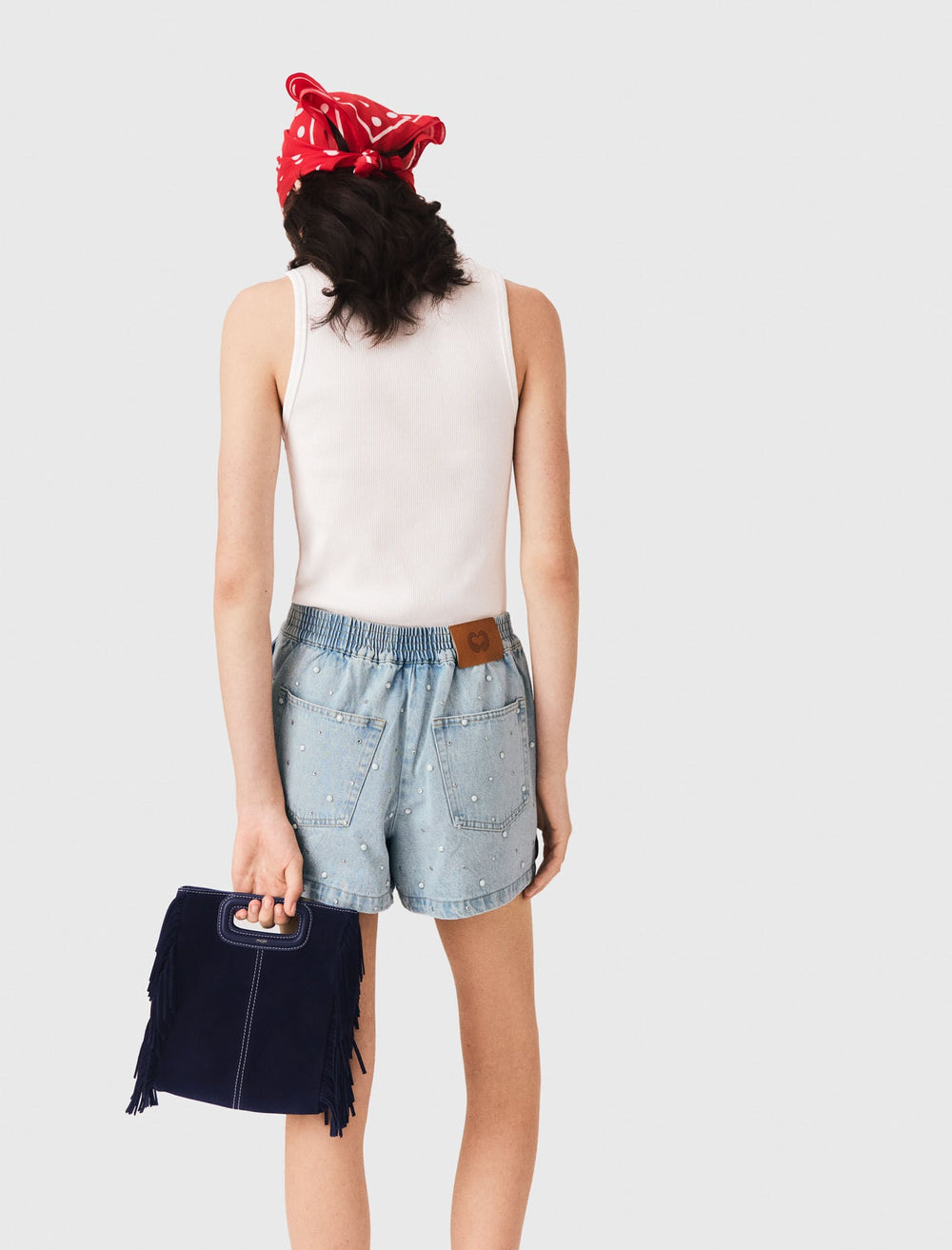 Maje Discount / Floral denim shorts