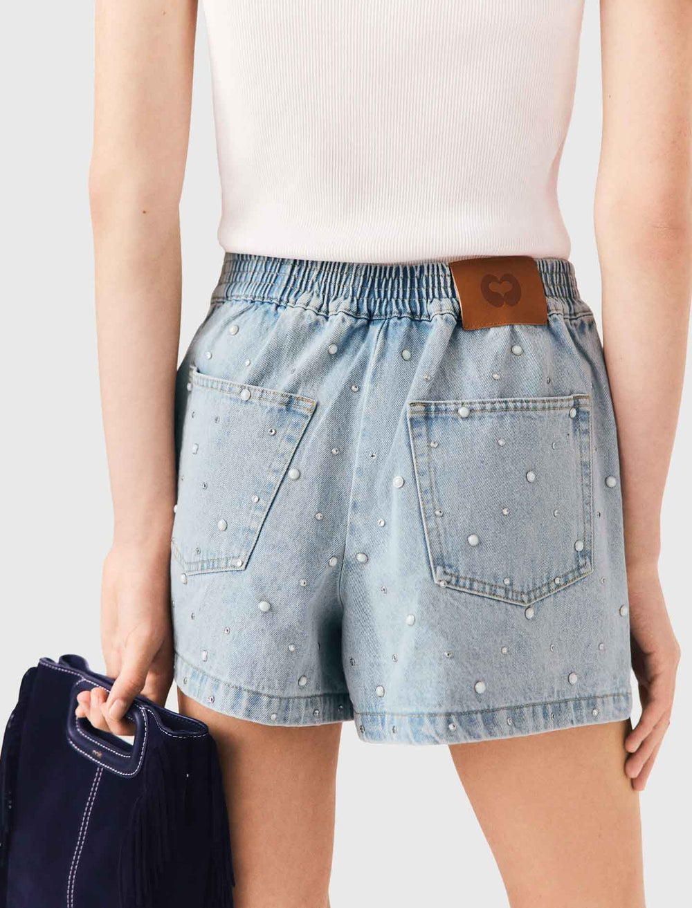 Maje Discount / Floral denim shorts
