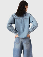 Maje Online / Denim shirt with logo