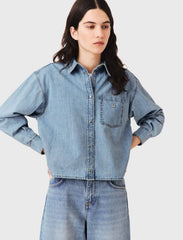 Maje Online / Denim shirt with logo