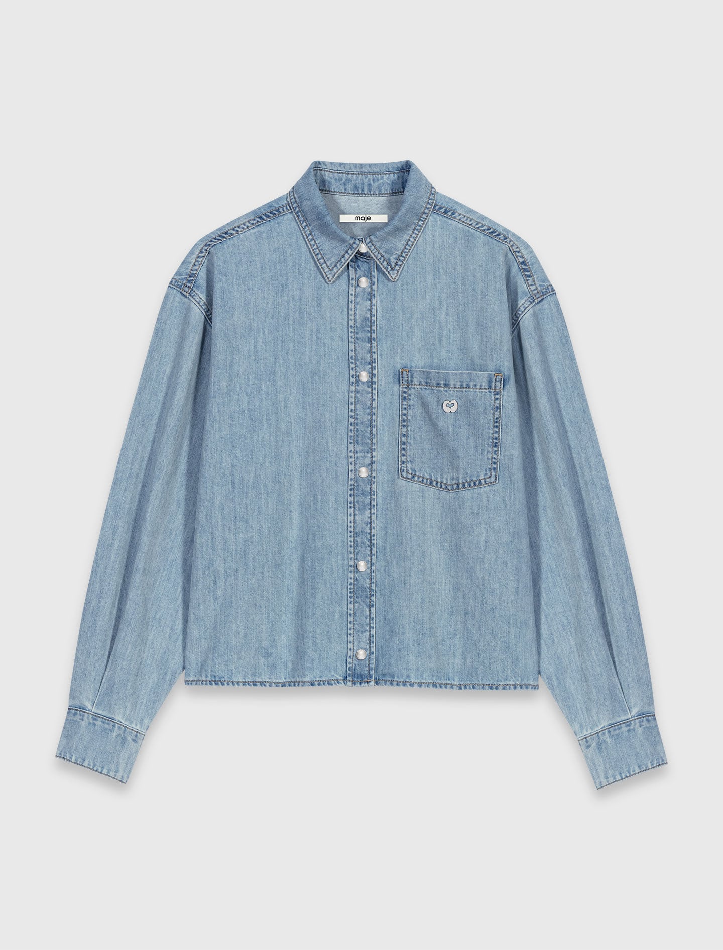 Maje Online / Denim shirt with logo