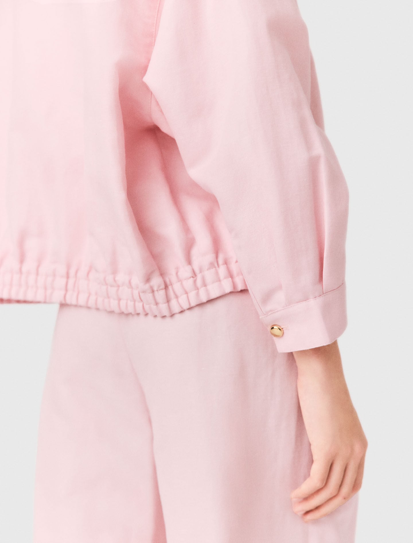 Maje Sale / Linen blend bomber jacket