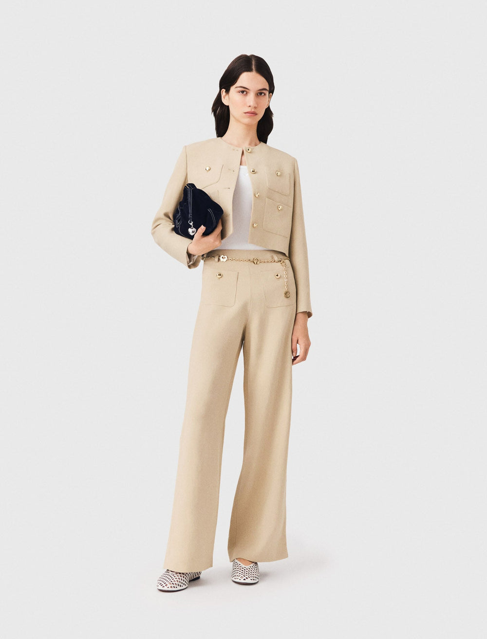 Maje Outlet / Linen blend suit trousers