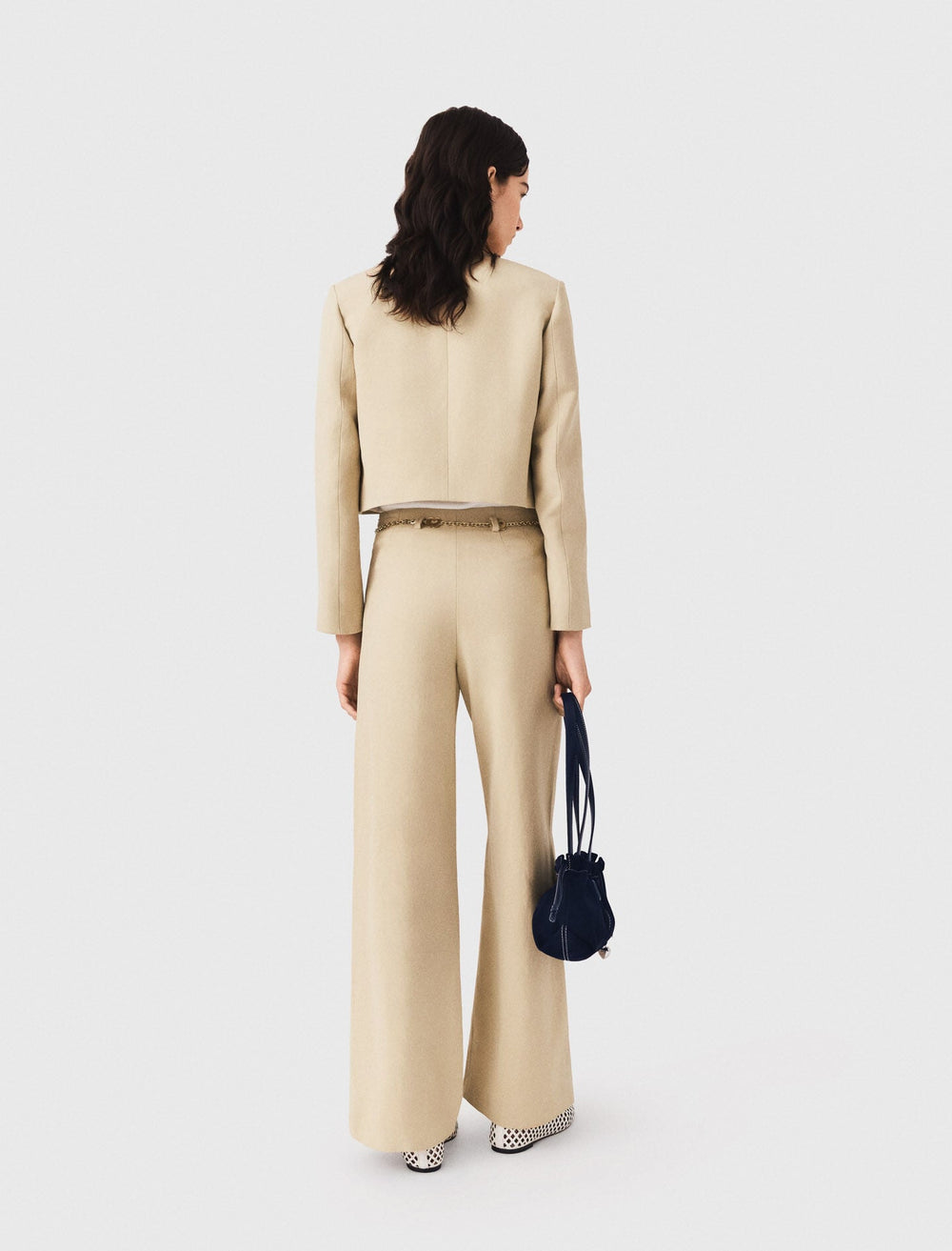 Maje Outlet / Linen blend suit trousers