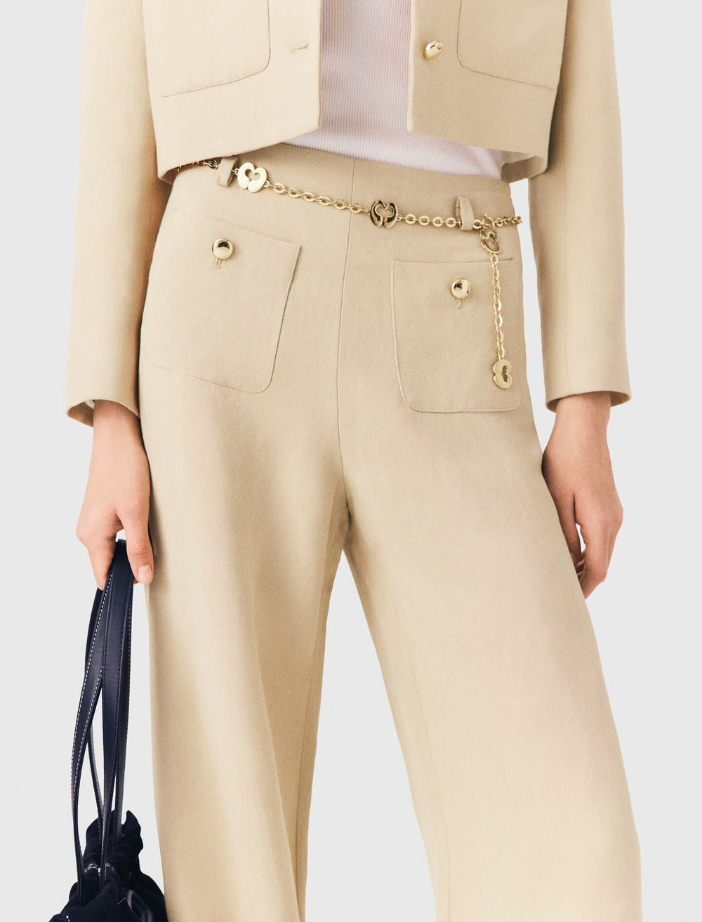 Maje Outlet / Linen blend suit trousers