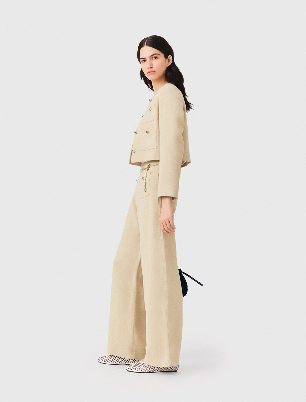 Maje Outlet / Linen blend suit trousers