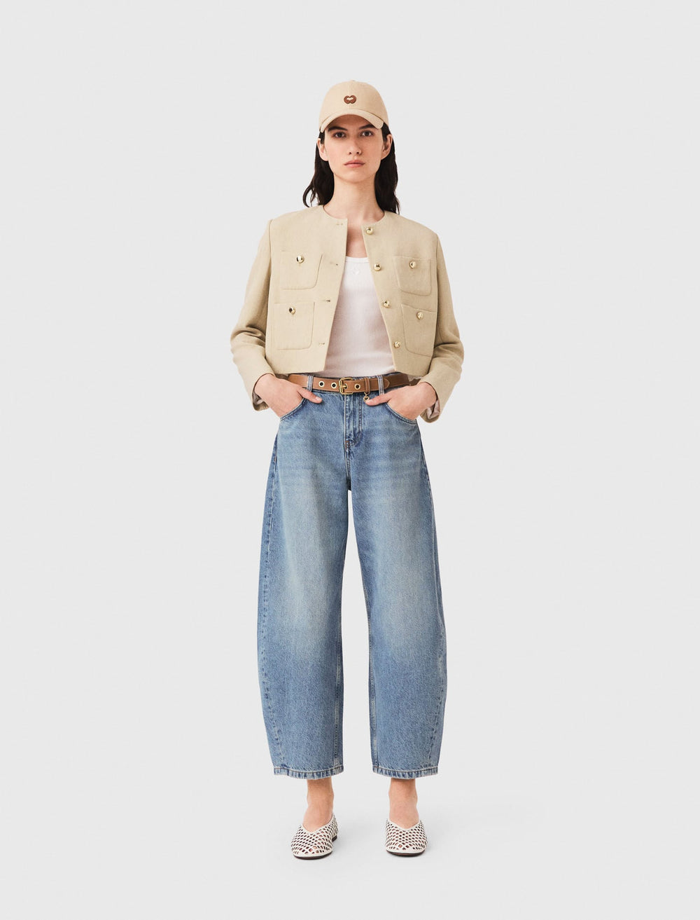 Maje New / Short linen blend jacket