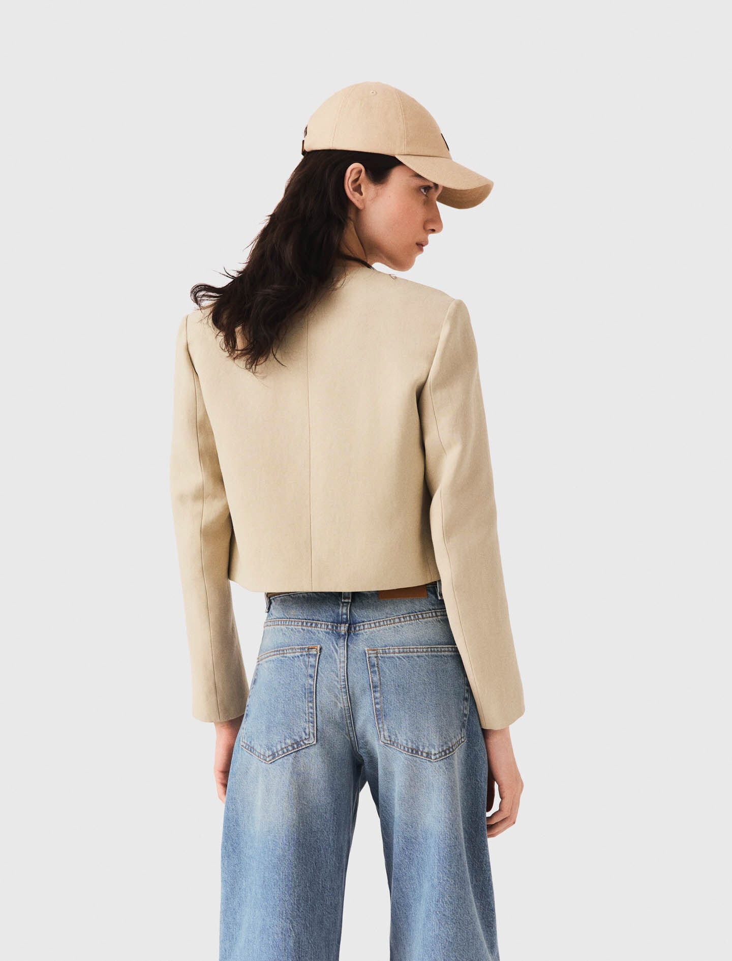 Maje New / Short linen blend jacket