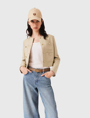 Maje New / Short linen blend jacket