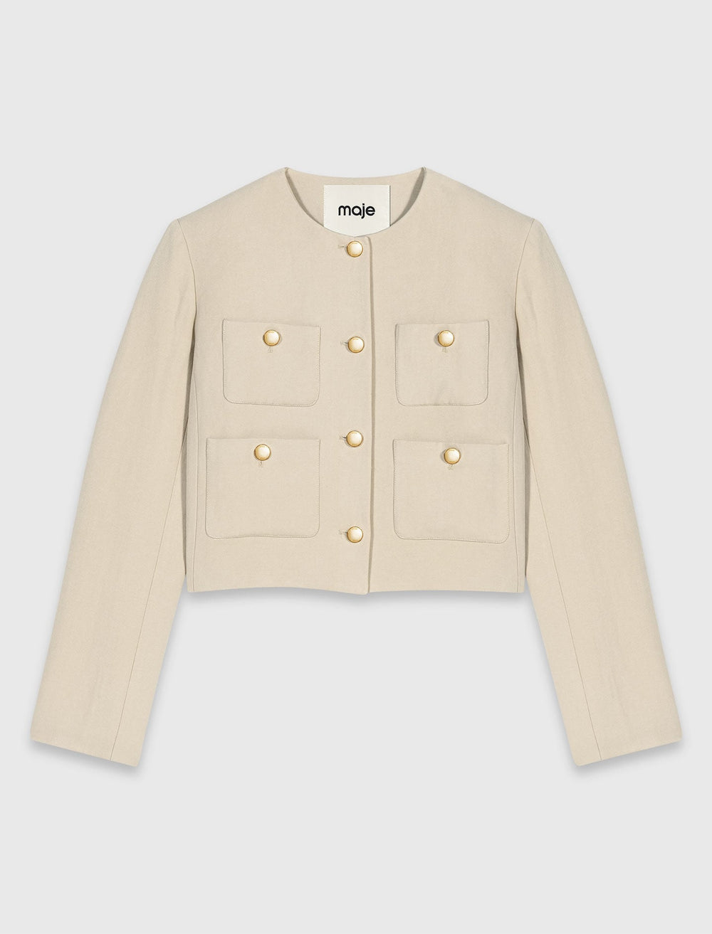 Maje New / Short linen blend jacket