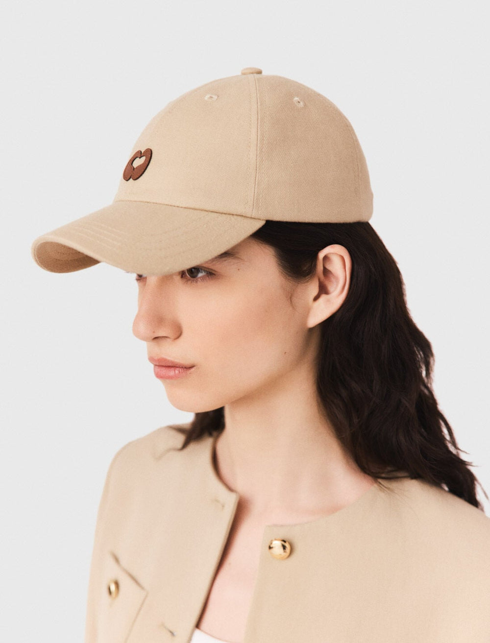 Maje Discount / Linen blend cap with logo