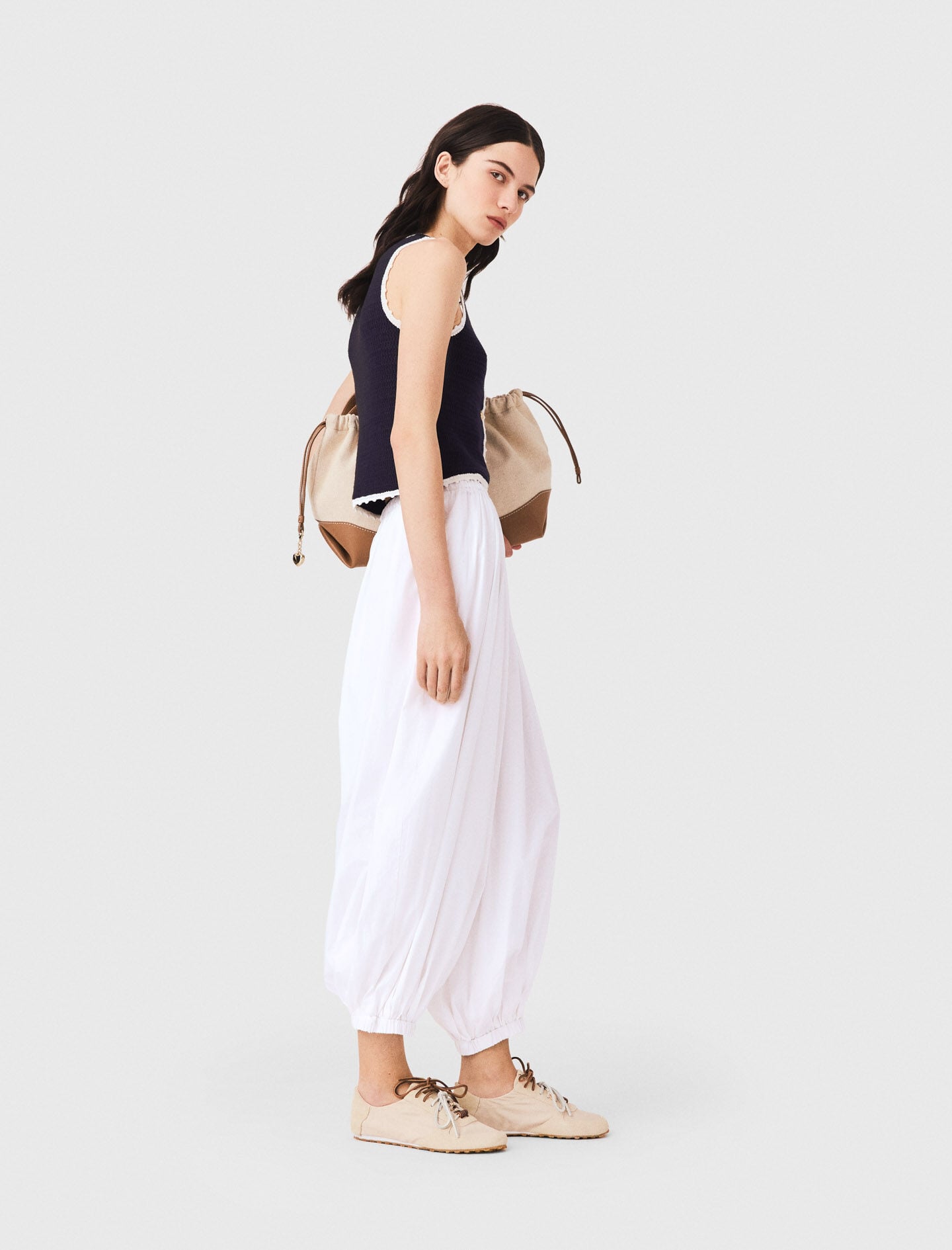 Maje Sale / Knit top with crochet trim