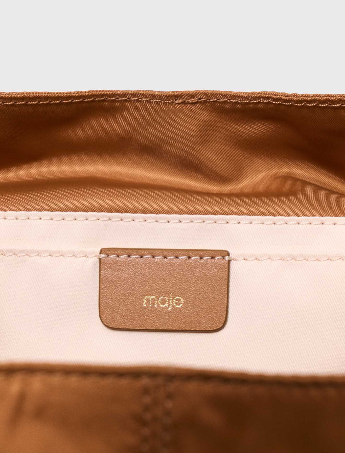 Maje New / Leather and nylon backpack