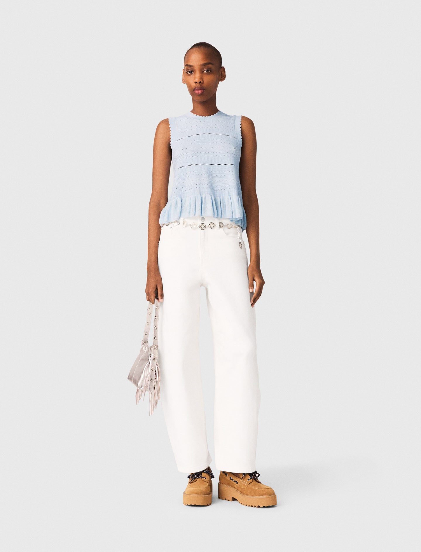 Maje Shop / Ruffled knit top