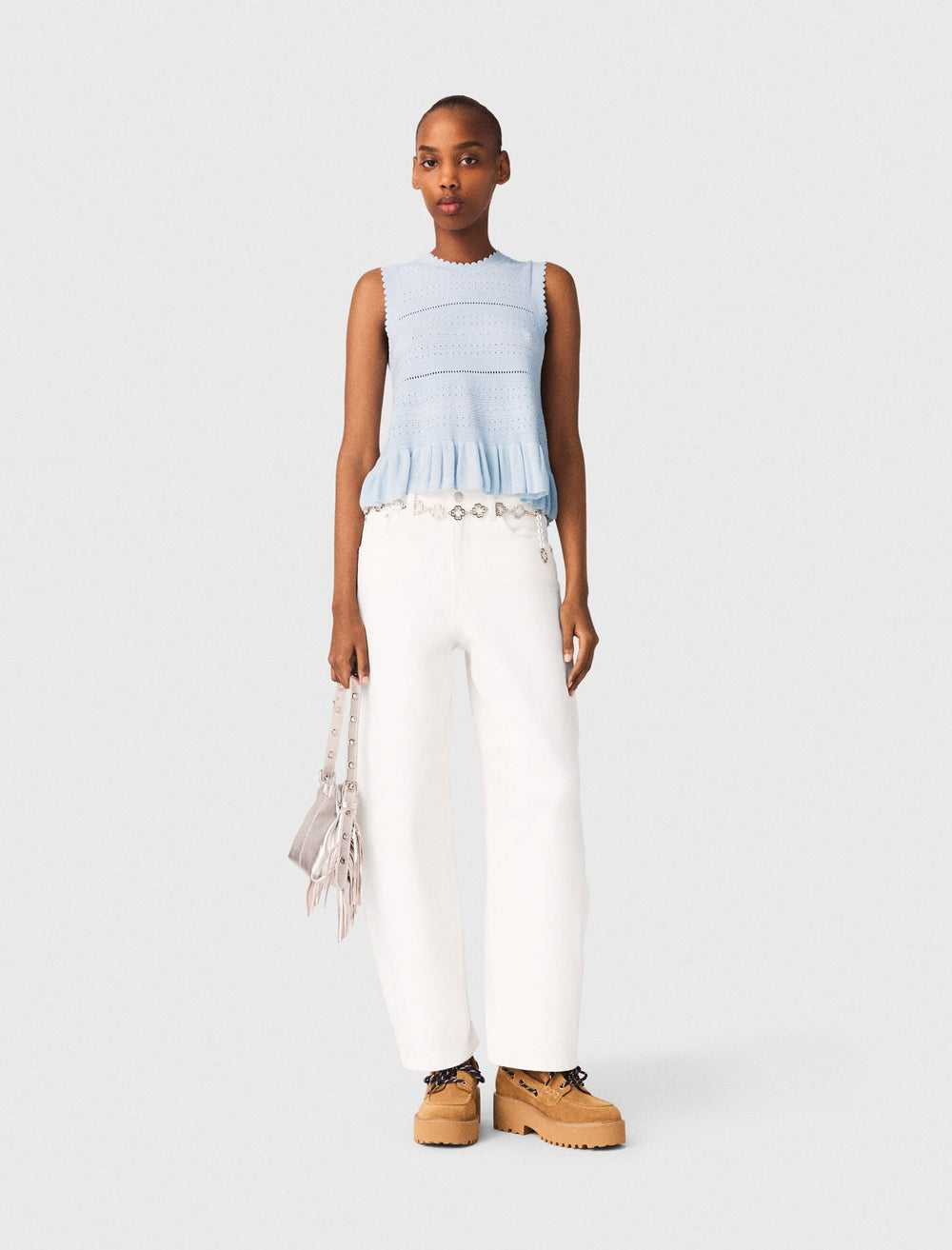Maje Shop / Ruffled knit top