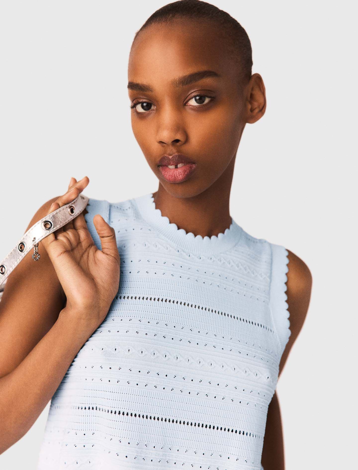 Maje Shop / Ruffled knit top