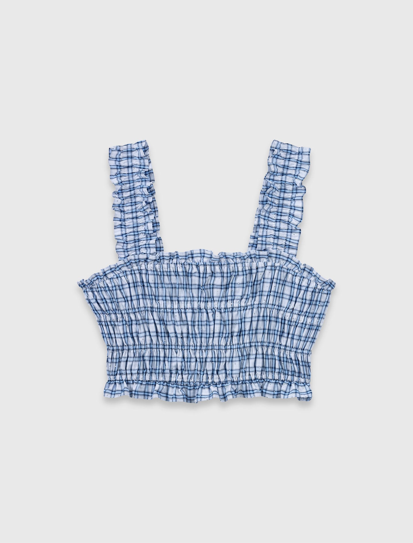 Maje On Sale / Smocked rhinestone cotton top