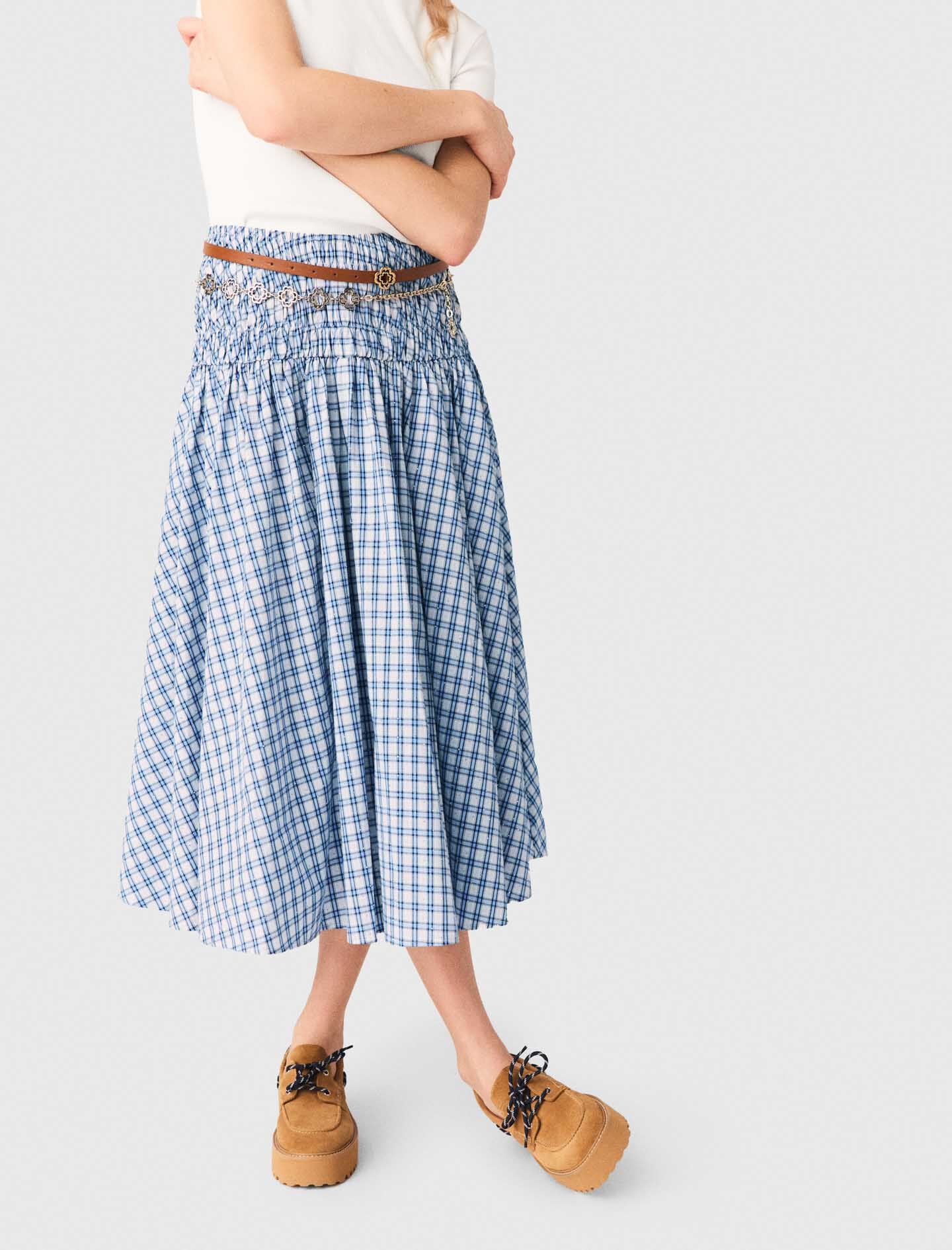 Maje Outlet / Rhinestone cotton maxi skirt