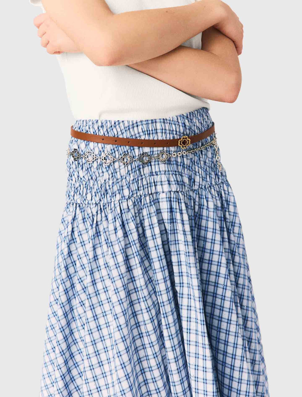 Maje Outlet / Rhinestone cotton maxi skirt