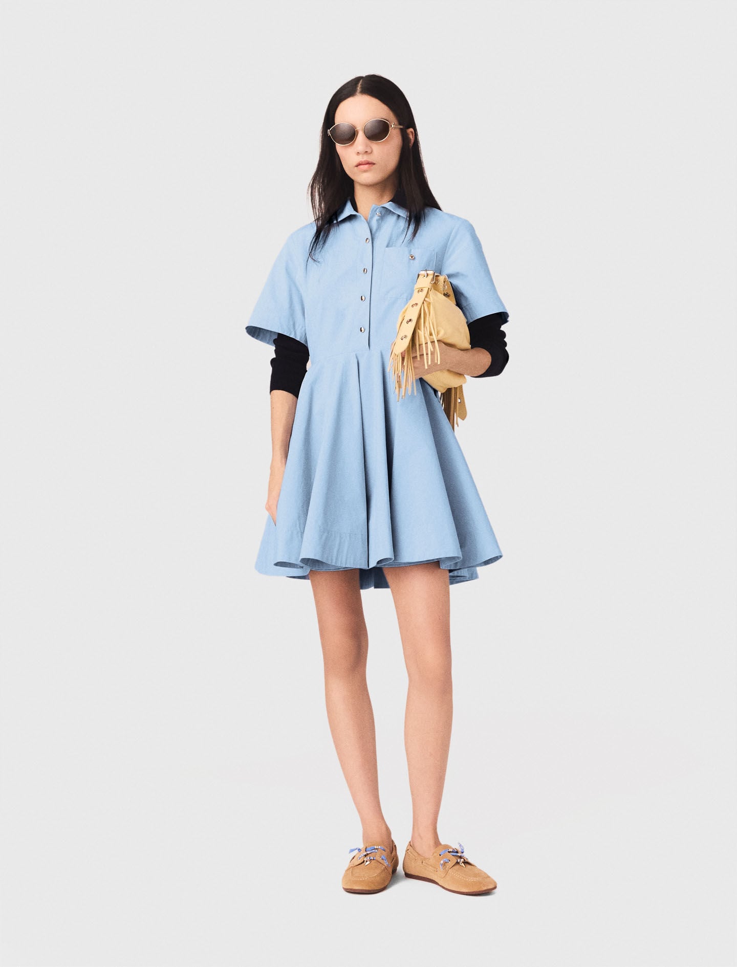 Maje New / Flared shirt dress