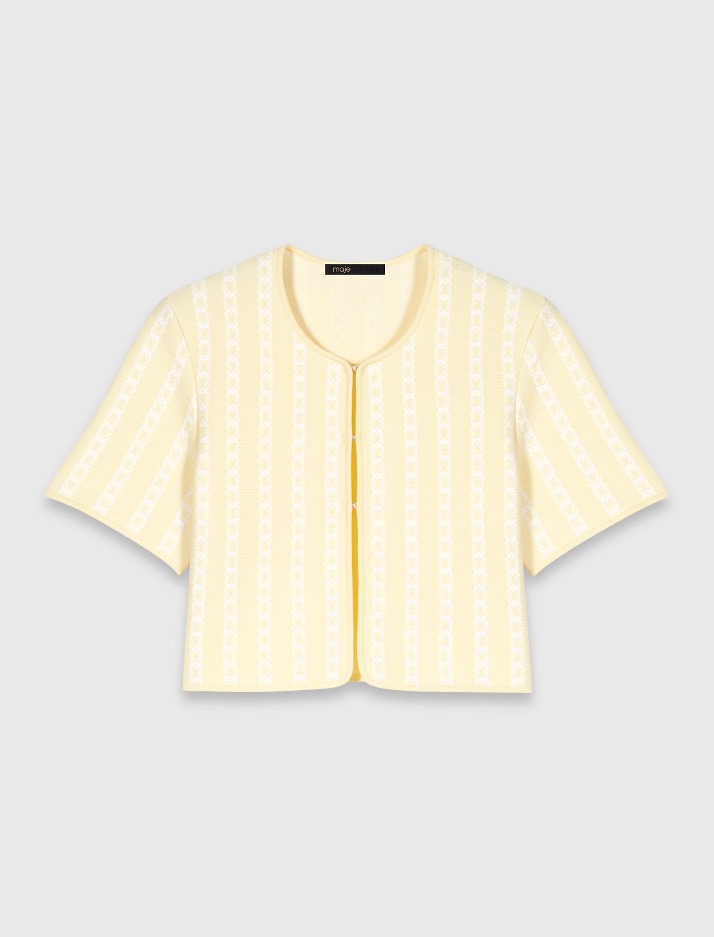 Maje Online / Cropped fancy knit cardigan
