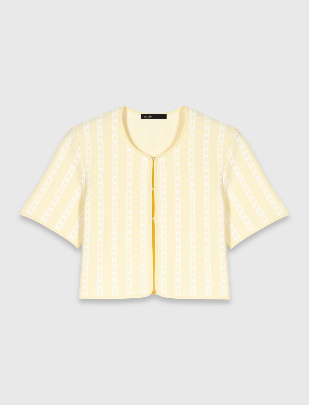 Maje Online / Cropped fancy knit cardigan